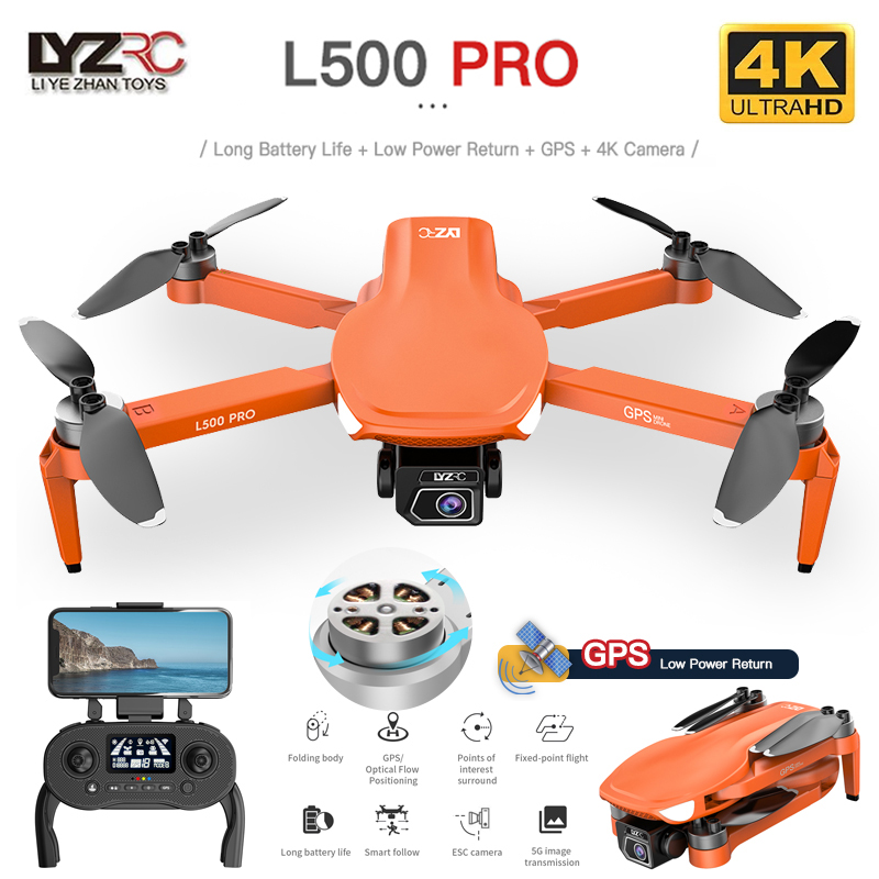 Fpv Brushless Rc Drone 4K - ミニクワッドコプターHD4k,5g,wifi,fpv,4k,GPS,l500 pro,1.2km,vs l900 pro se