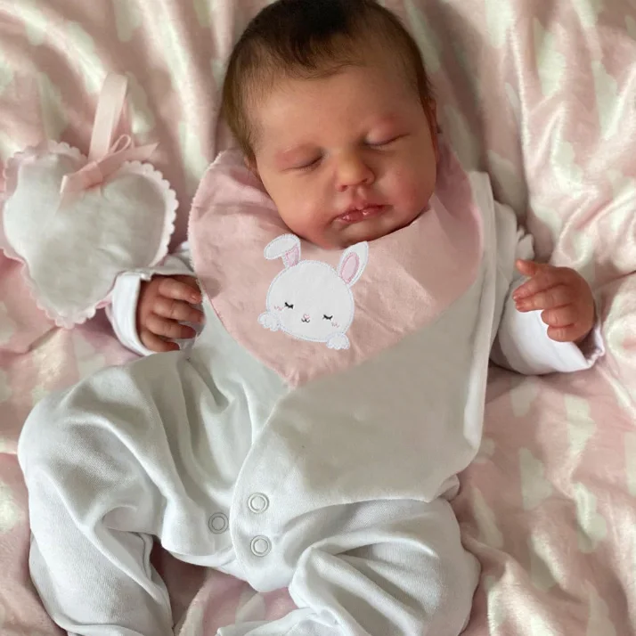 Reborn Baby Doll Silicone Realistic - リアルなシリコンベビー人形,手作り,全身,ルートヘア,ルールー,リアルなベブ,49cm