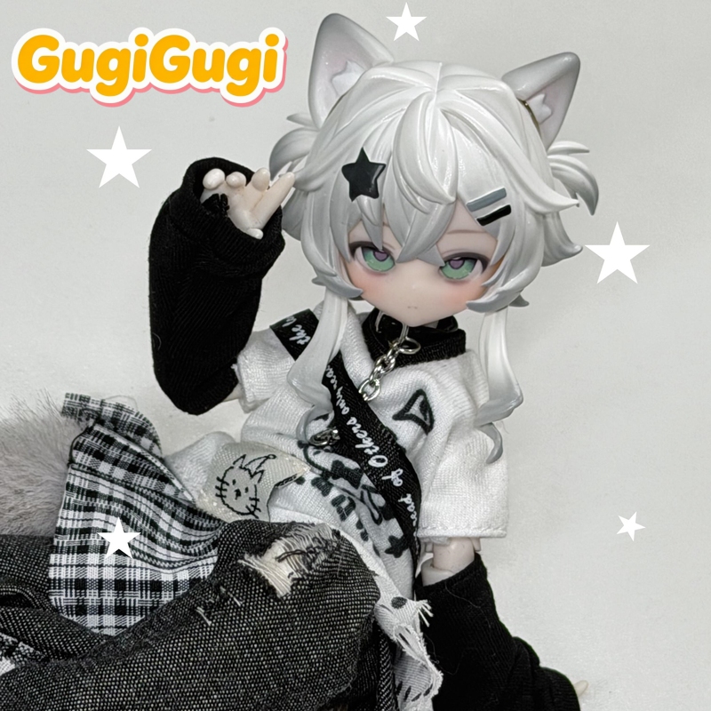 Dolls - 本物の非食用ドール「ミャウ」3シリーズ限定版ハングカード 1/8 アクションフィギュア BJDドール デスクトップ装飾モデル コレクション