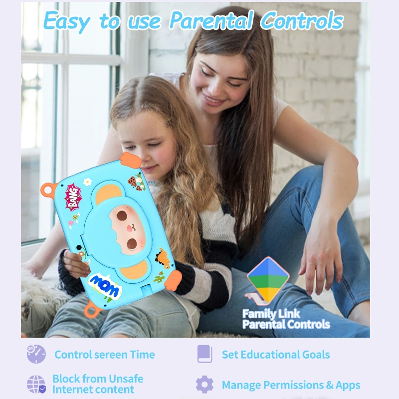 Educational Toys - 7インチディスプレイ搭載のキッズ用タブレットPC。保護ケース付きの学習用おもちゃで、幼児教育に最適。