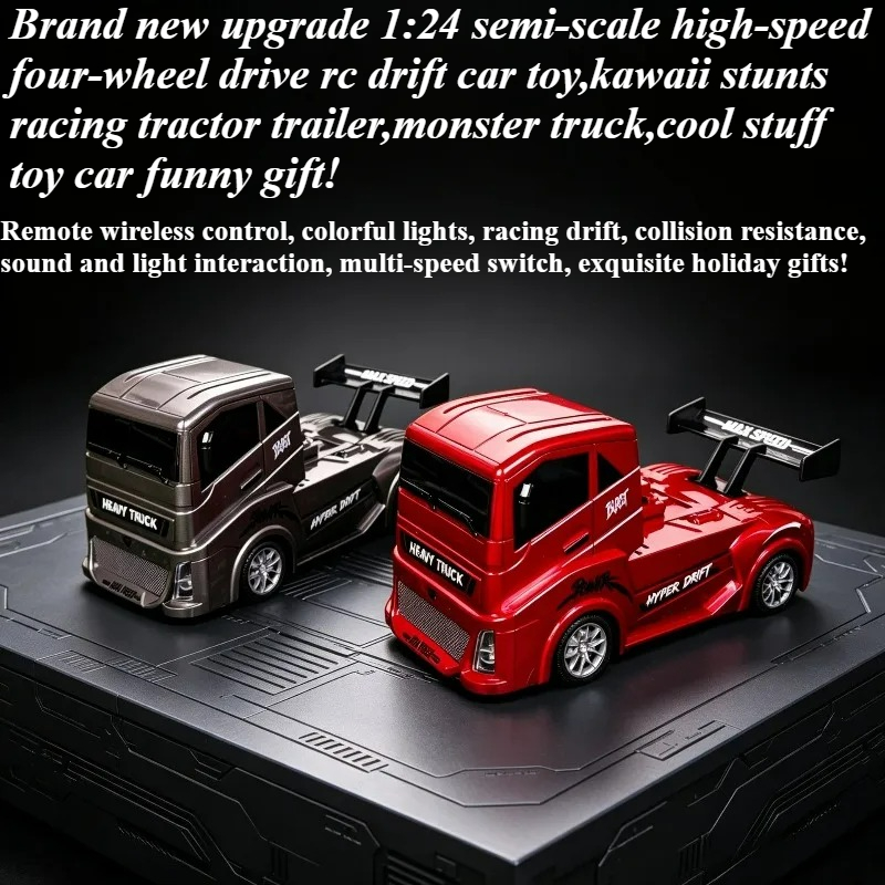 Rc Drift Car 1 24 Scale 4Wd - クールなおもちゃの車、面白いギフト - ホット1:24セミスケール高速4WD RCドリフトカー、かわいいレーシングRCトラック、モンスタートラック、子供向けおもちゃ