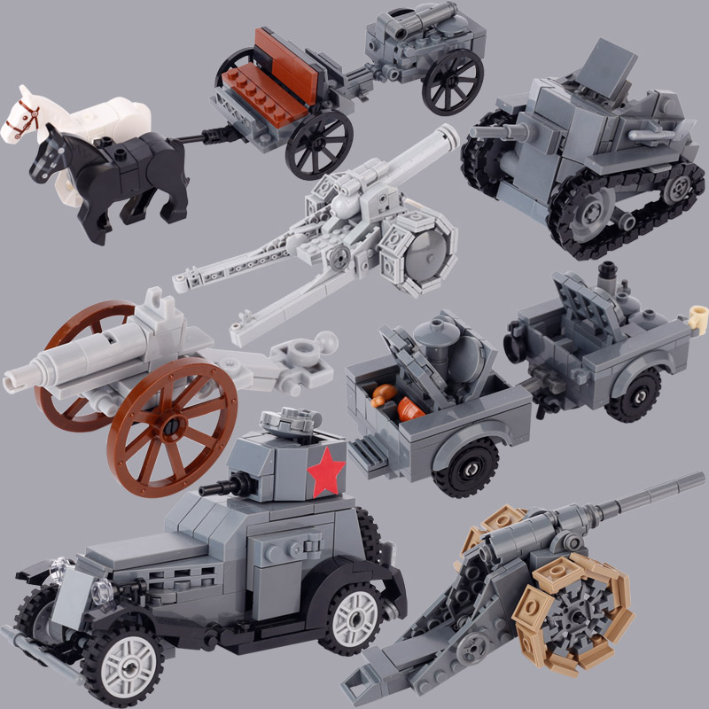 Lego Compatible Military Tank - 子供のためのww1ミリタリータンク装甲車のビルディングブロック、mocモデルレンガ、装甲フィギュア、ドイツの兵士、イタリア、車、us、おもちゃ