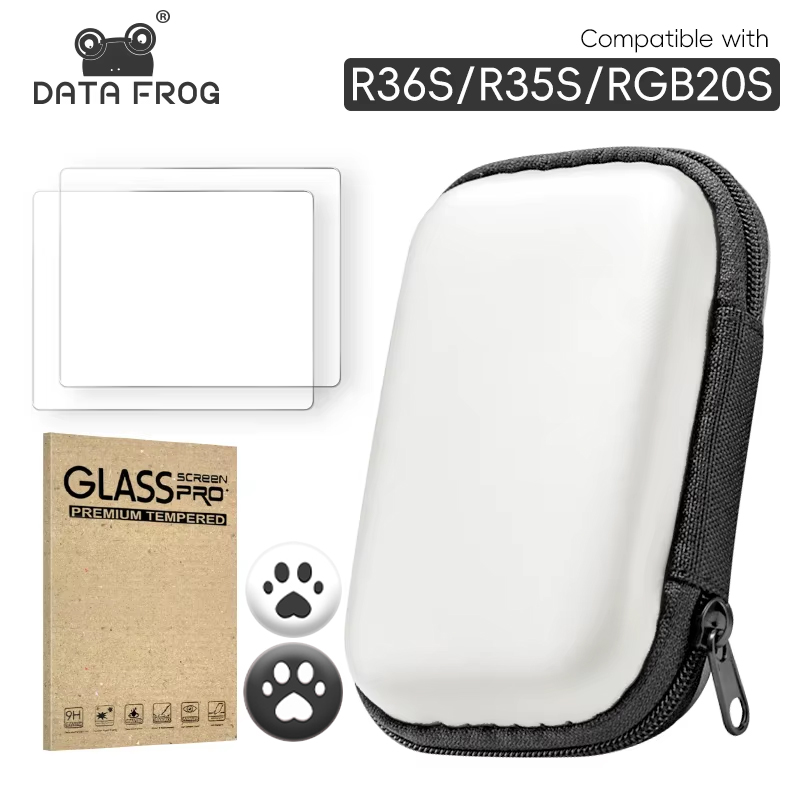 Retro Handheld Game Console R36S - DATA FROG 強化ガラススクリーンプロテクター R36S R35S RGB20S