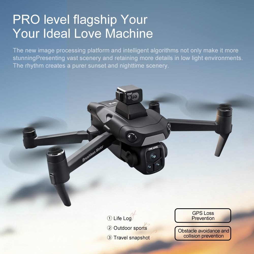 オリジナルA1R3S GPS折りたたみ式ドローン 8K HD - Fpv Brushless Rc Drone 4K のレビューと価格