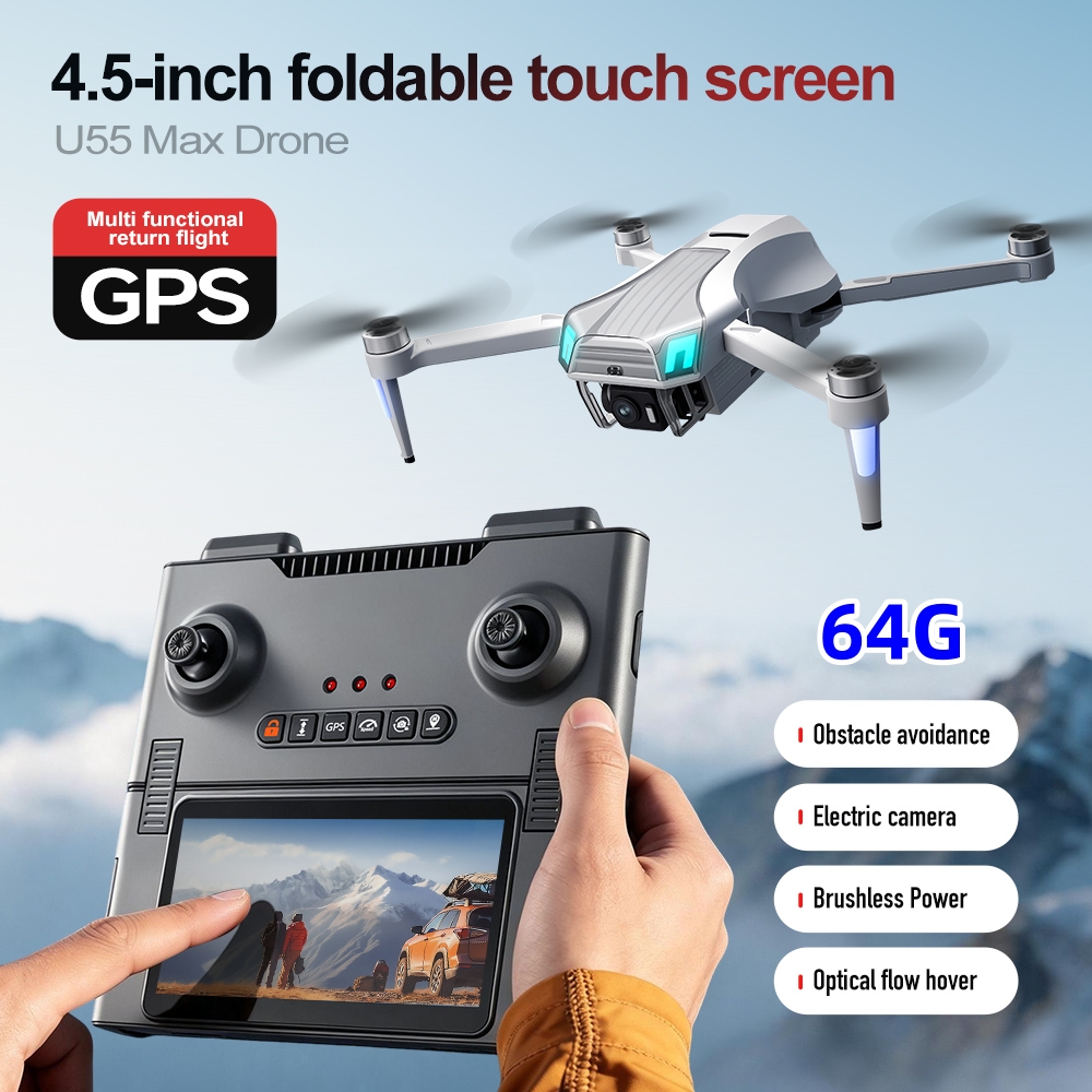 NCZOBOE U55 ドローン プロフェッショナル HDカ - Fpv Brushless Rc Drone 4K のレビューと価格