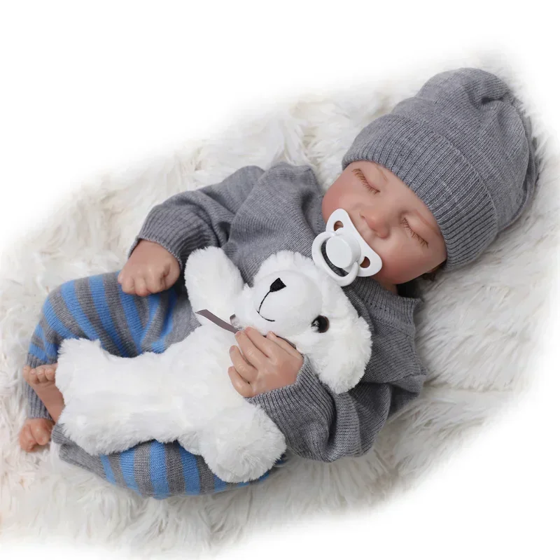 18インチのフルシリコンリボーンドール、46cmの全身、リア - Reborn Baby Doll Silicone Realistic のレビューと価格