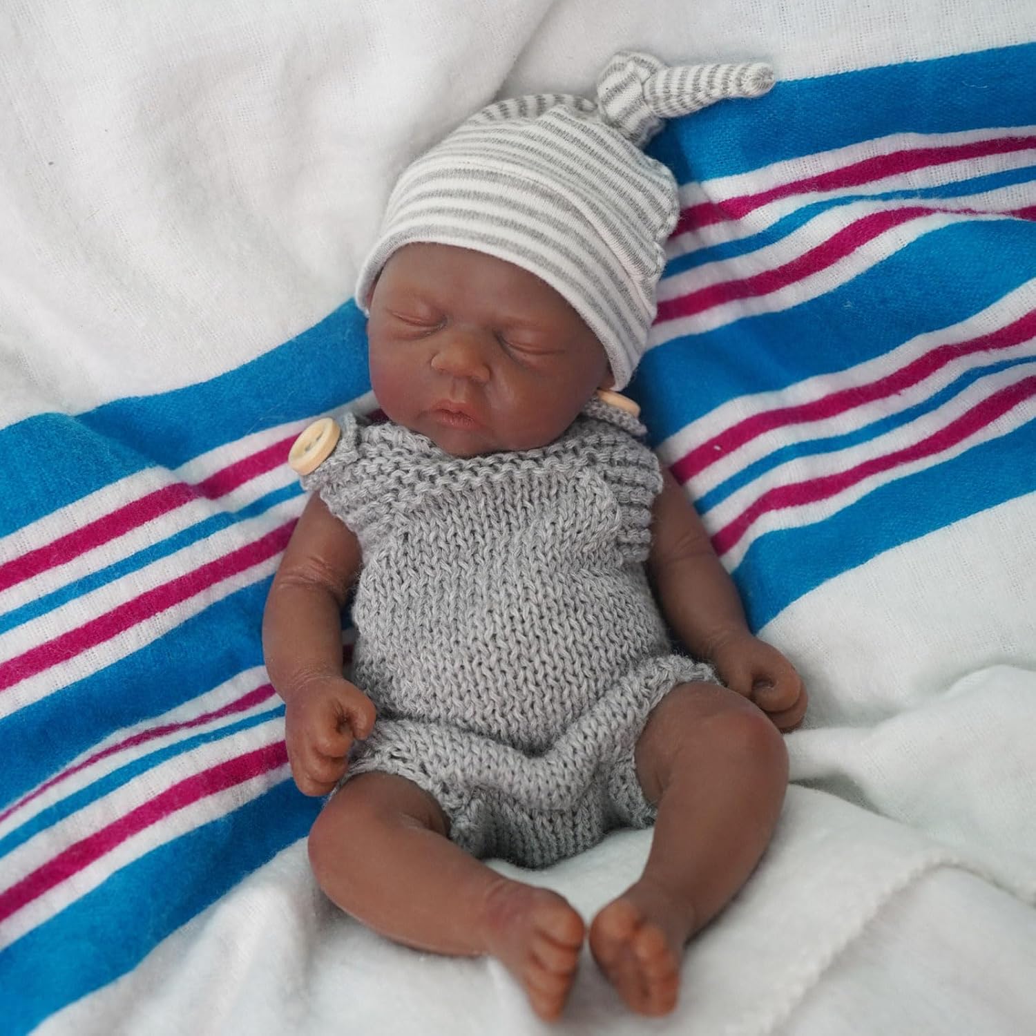 リボーンベビードール 7 インチフルシリコーンボディ黒ベビー - Reborn Baby Doll Silicone Realistic のレビューと価格