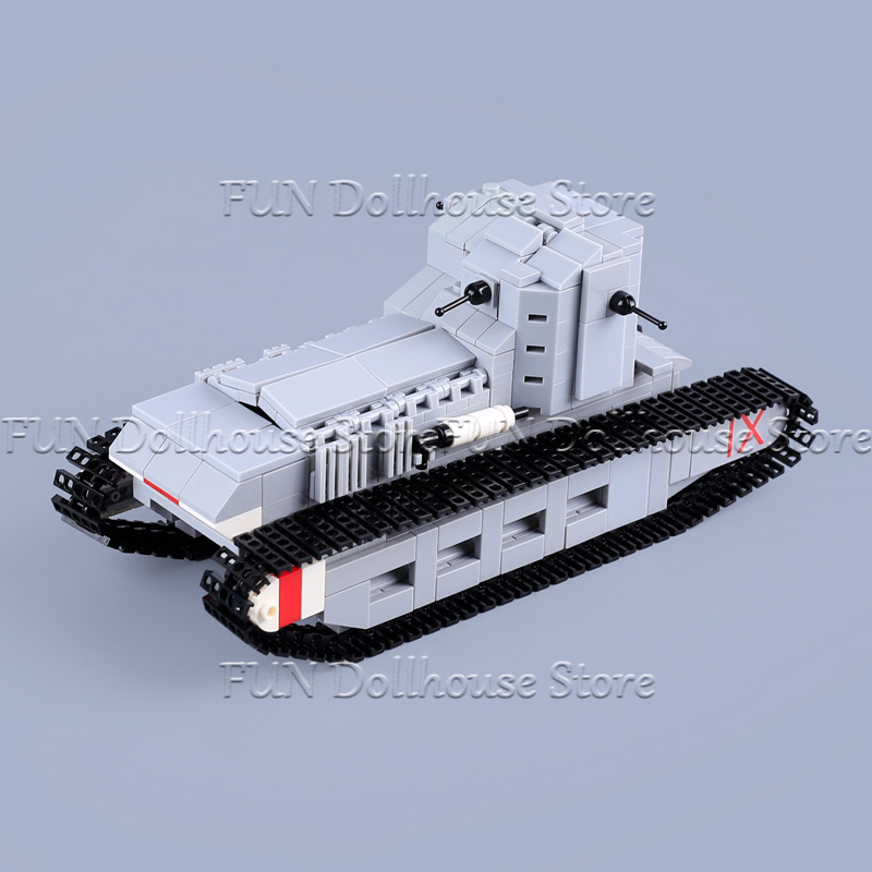 MOC WW1 軍事陸軍兵士フィギュア野戦砲戦車シーンビルデ - Lego Compatible Military Tank のレビューと価格