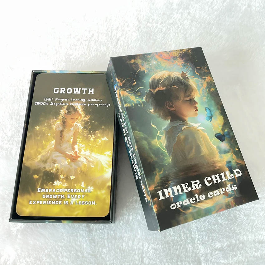 インナーチャイルドオラクルカード、タロットカード、インナーヒ - Tarot Cards Deck With Guidebook のレビューと価格