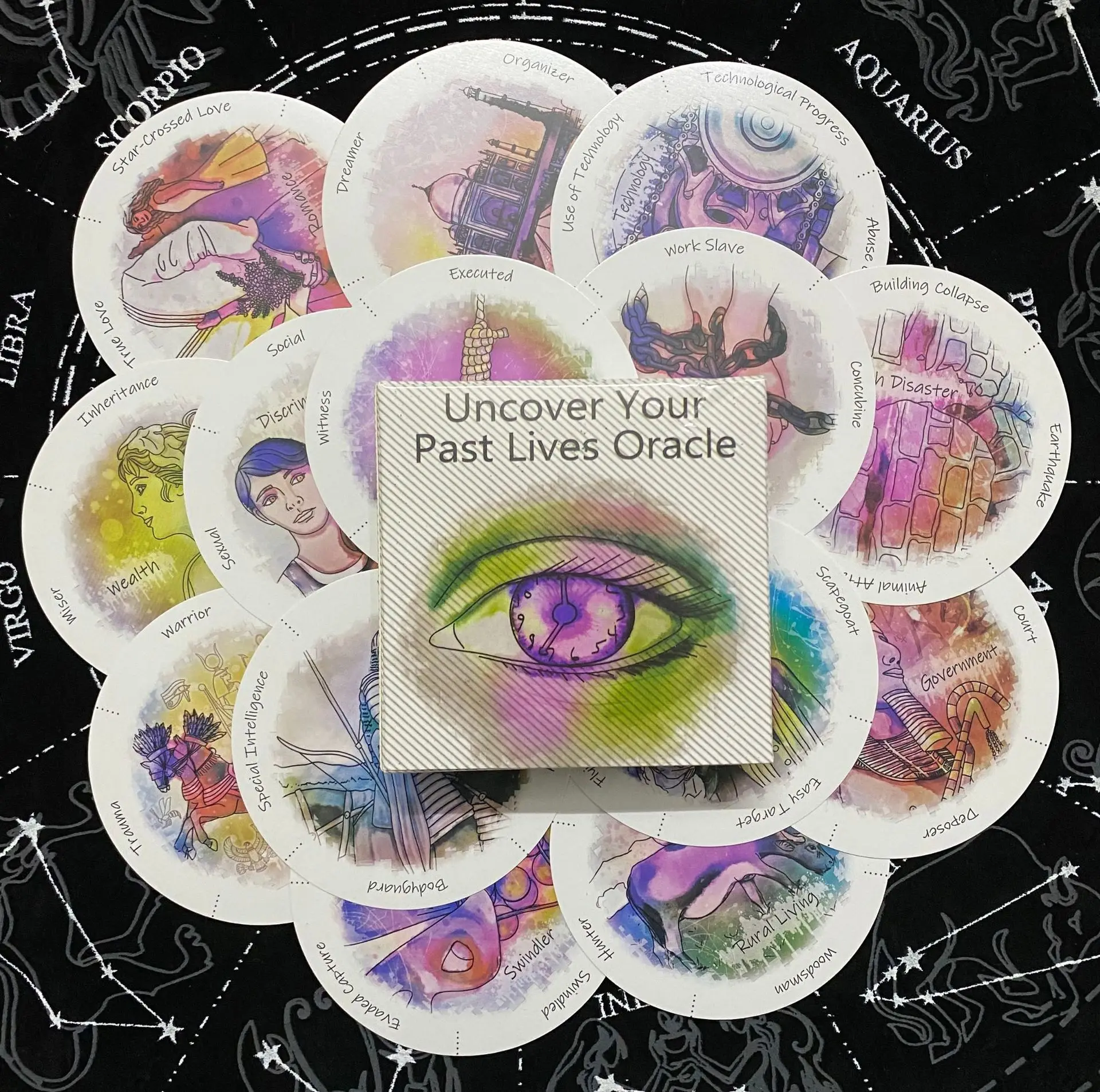 過去の生命のタロットゲーム,オラクルカードの丸い形の87枚の - Tarot Cards Deck With Guidebook のレビューと価格