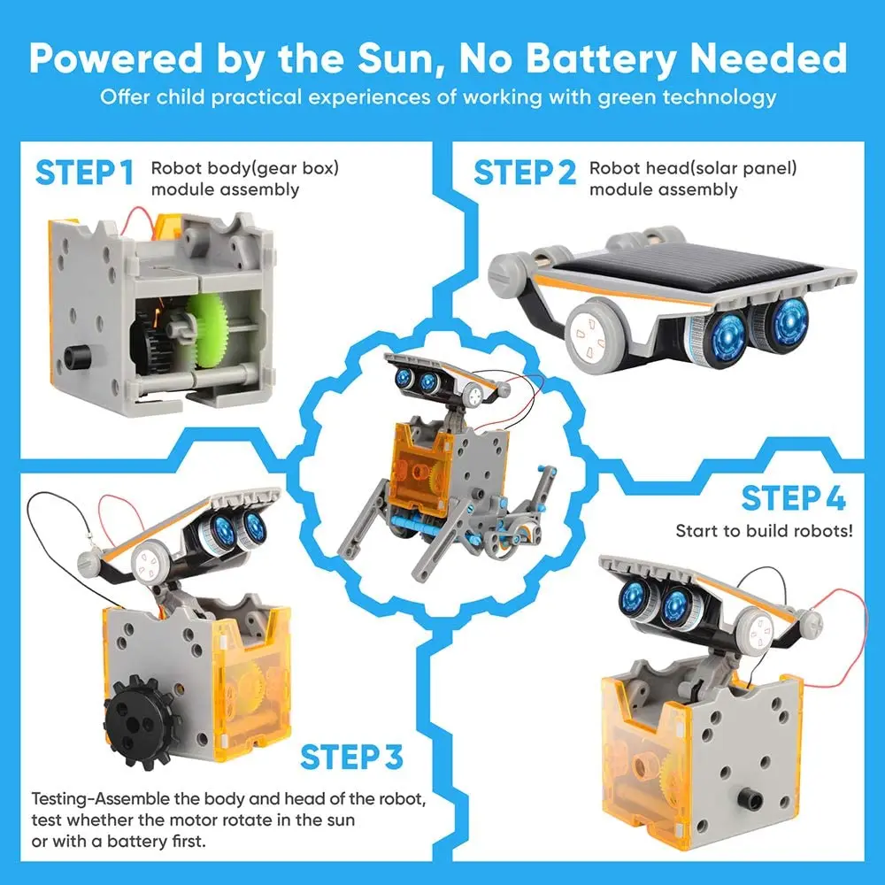 STEM 13-in-1 教育ソーラーロボットおもちゃ DI - Stem Solar Robot Kit For Kids のレビューと価格