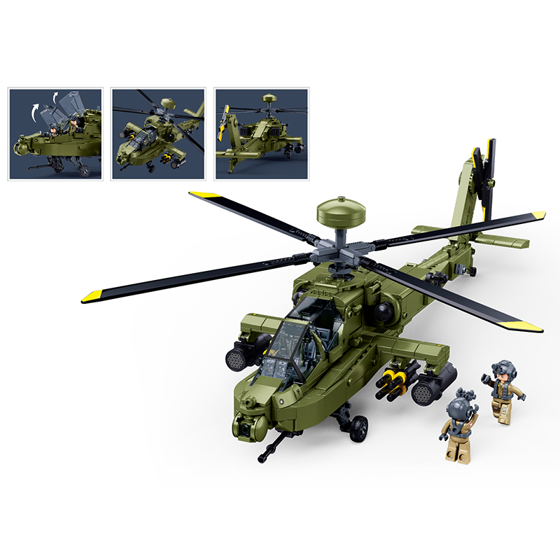 スラバン M38‑B1536 ボーイング AH‑64D アパ - Lego Compatible Military Tank のレビューと価格