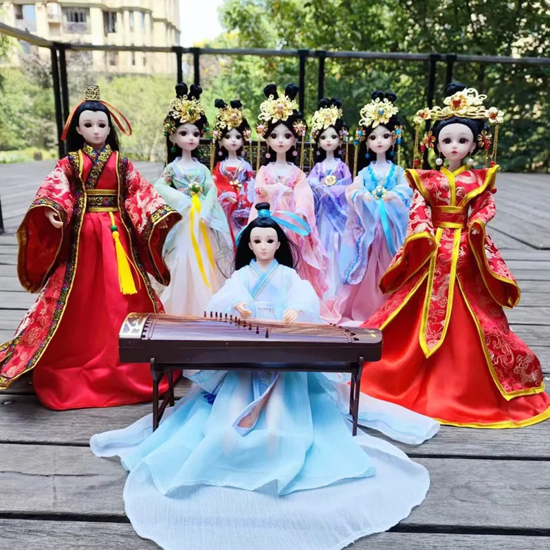 女の子のための古代の衣装セット,bjd人形,着替えおもちゃ, - Bjd Doll 1 6 Full Set With Clothes のレビューと価格
