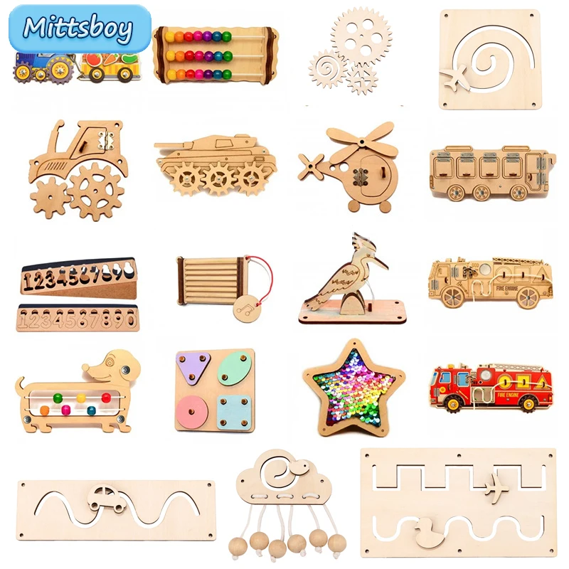 DIY ビジーボードモンテッソーリ熱風ダルーンキャリッジドア - Montessori Wooden Busy Board Toddler のレビューと価格
