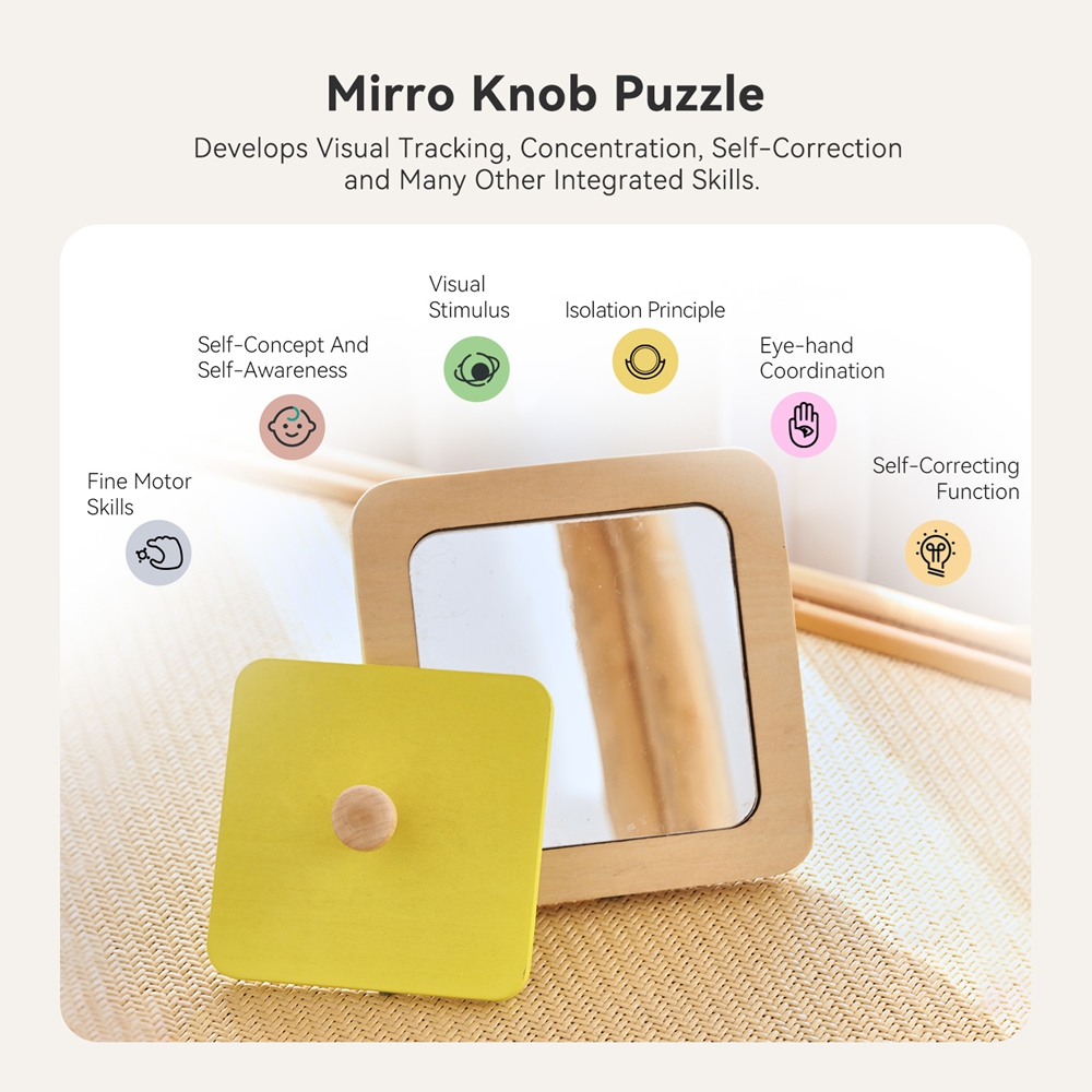 モンテッソーリ木製ミラーパズルビジーボード早期教育感覚玩具セ - Montessori Wooden Busy Board Toddler のレビューと価格
