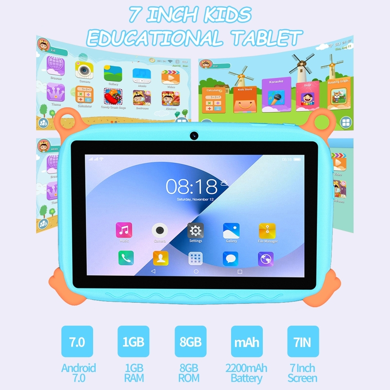 7インチディスプレイ搭載のキッズ用タブレットPC。保護ケース - Educational Toys のレビューと価格