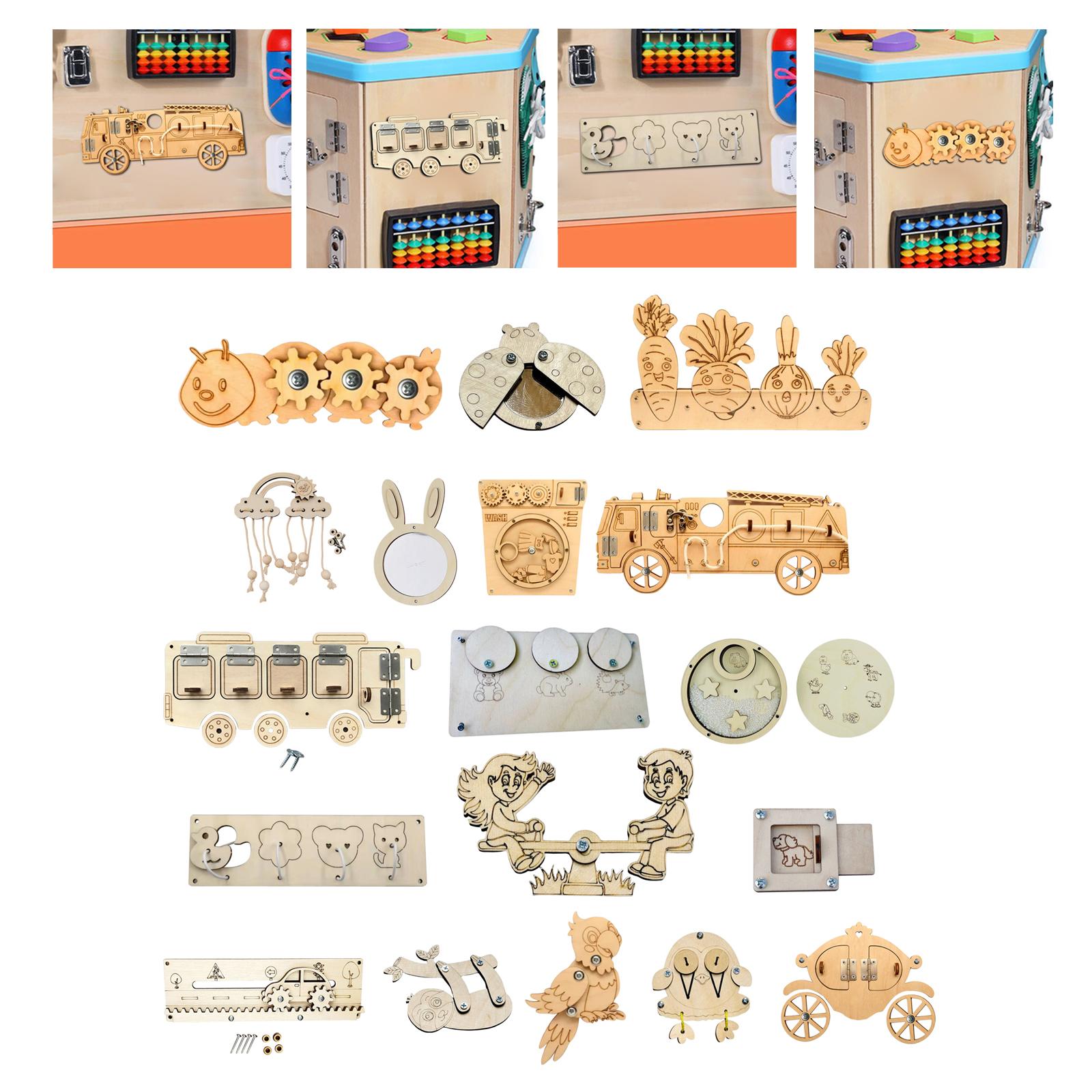 木製ビジーボードパーツ モンテッソーリ感覚玩具 DIY教育学 - Montessori Wooden Busy Board Toddler のレビューと価格