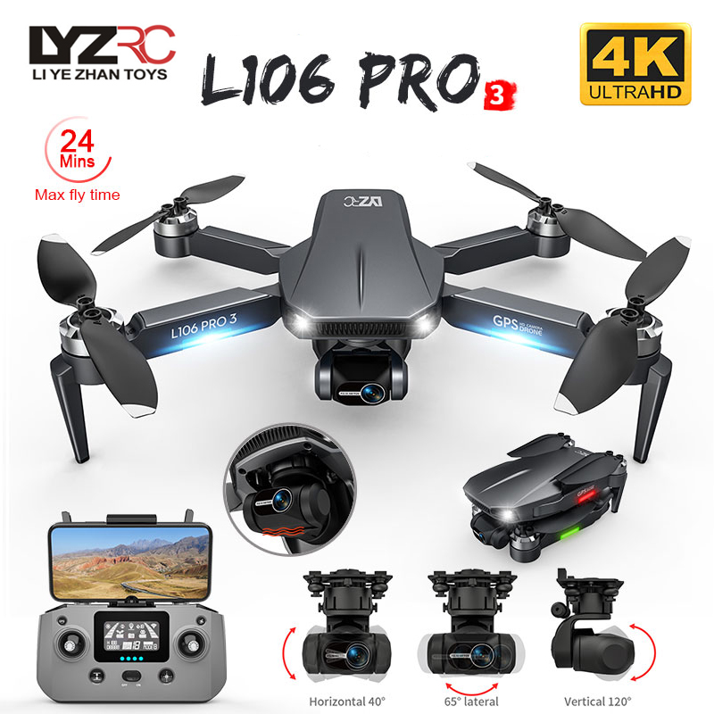 ドローンL106pro 3,4K 5g,wifi,fpv,折 - Fpv Brushless Rc Drone 4K のレビューと価格