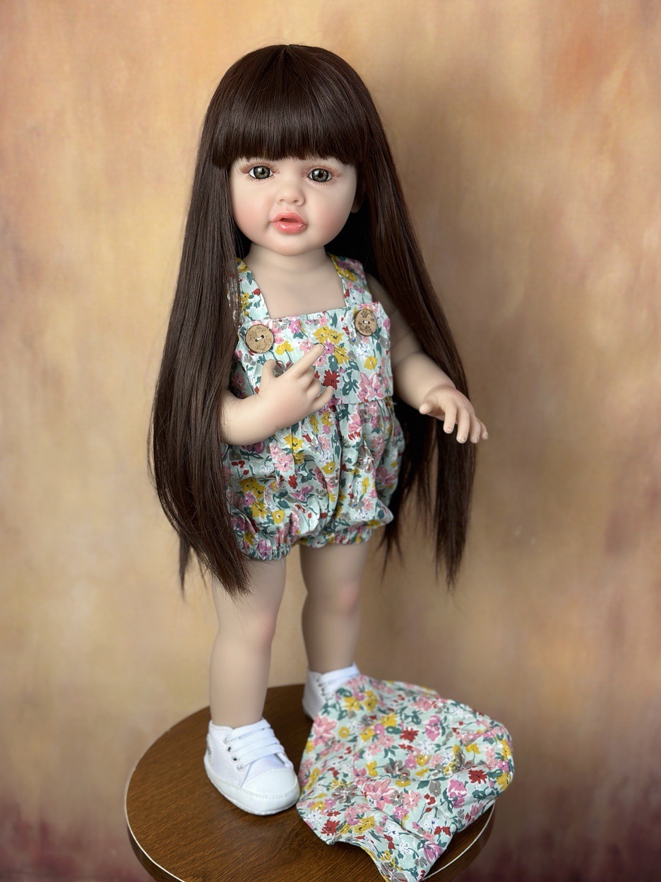 22 インチかわいい全身シリコーンビニールベベリボーンガール - Reborn Baby Doll Silicone Realistic のレビューと価格