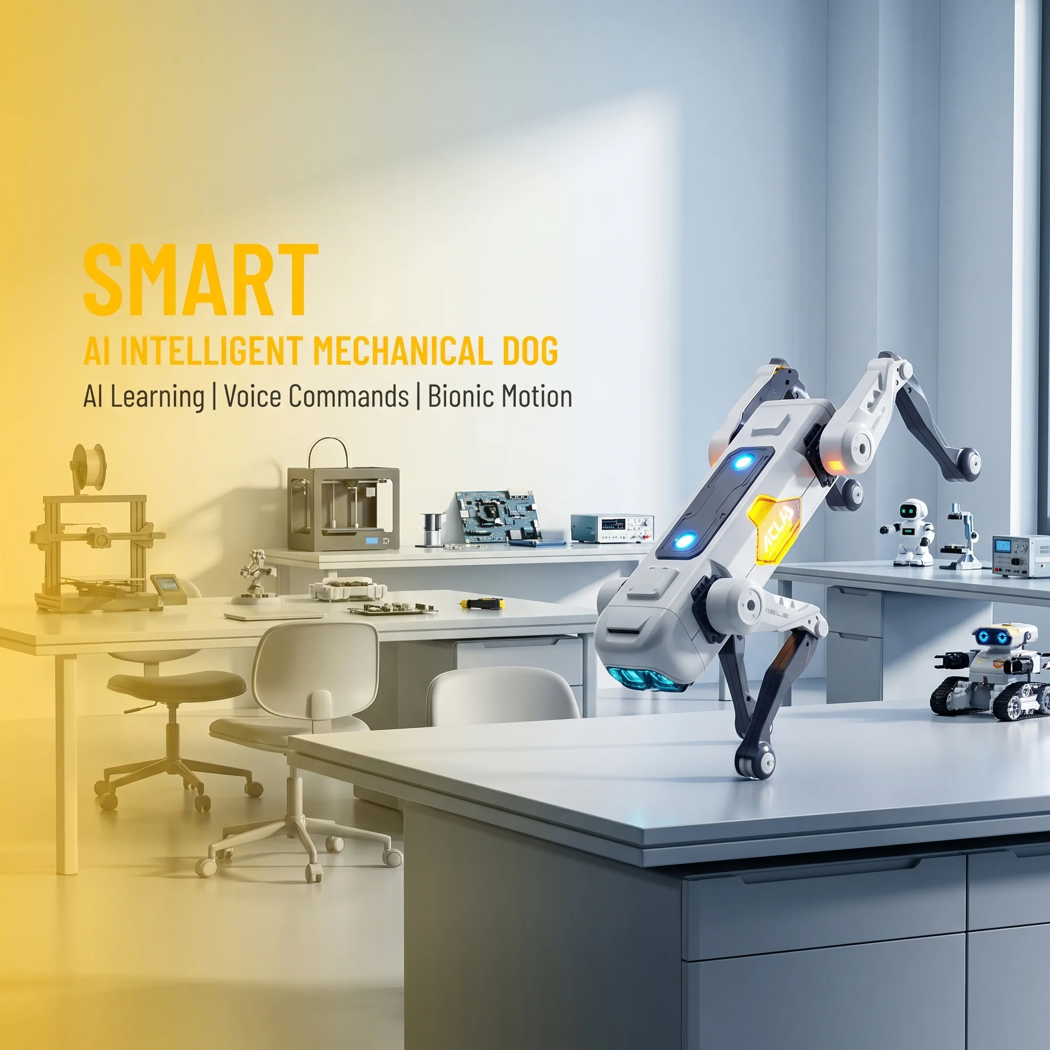 AIスマートロボット犬、音声＆アプリ制御、プログラミング、ダ - Remote Control Toys のレビューと価格