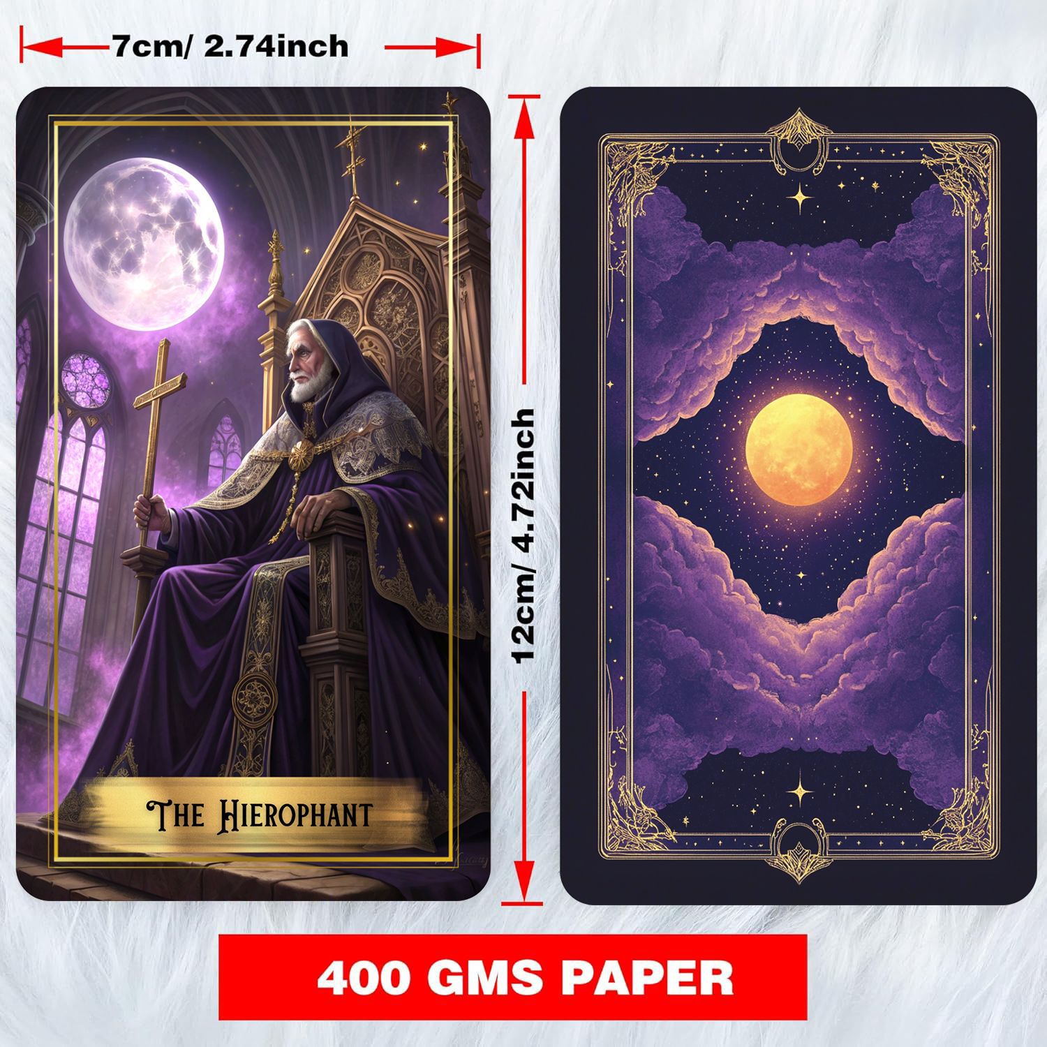 パープルムーンタロットカードデッキ ガイドブック付き、78枚 - Tarot Cards Deck With Guidebook のレビューと価格